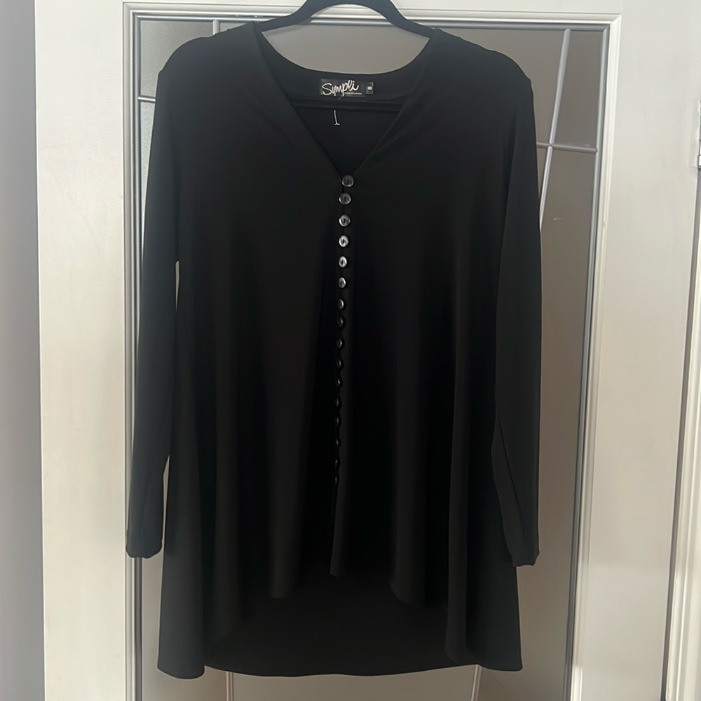 Sympli 16 Button Tunic Top size 8 made in Canada